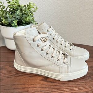 Gucci Mystic White Smooth Leather High Top Sneakers SizeUS6-6.5 UK35.5